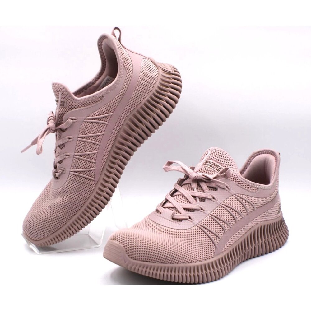 Womens Skechers Sport BOBS GEO Shoes Size 8.5 Rose Athletic Sneakers Air Cooled